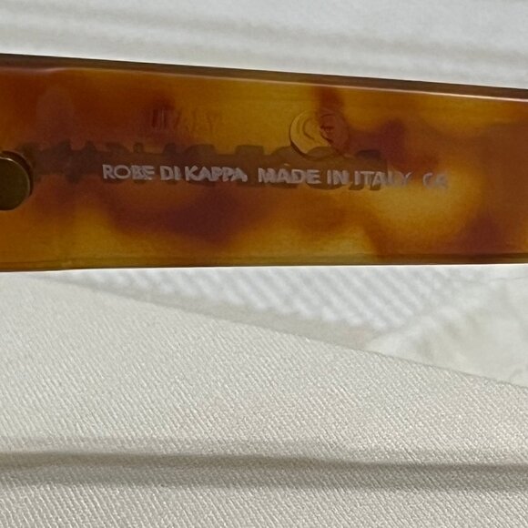 Italy Vintage ROBE DI KAPPA 90's Amber Tortoise Sunglasses Oval/Round - Picture 14 of 15